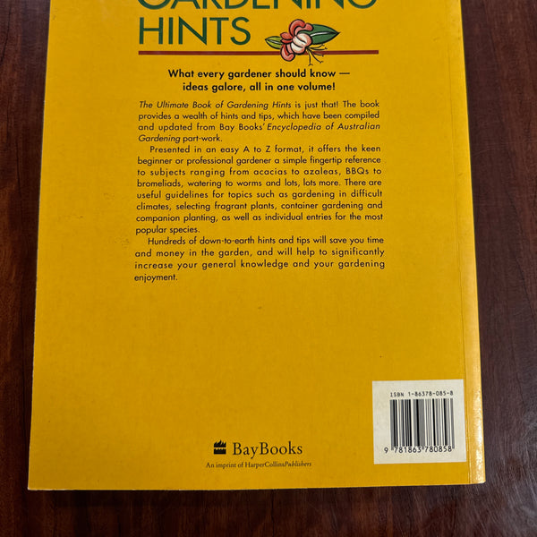 The Ultimate Book of Gardening Hints back cover