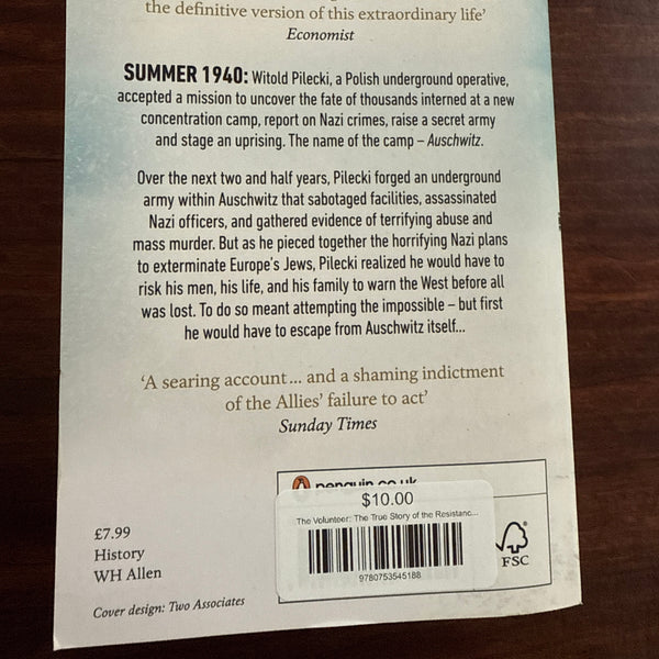 Jack Fairweather The Volunteer back cover
