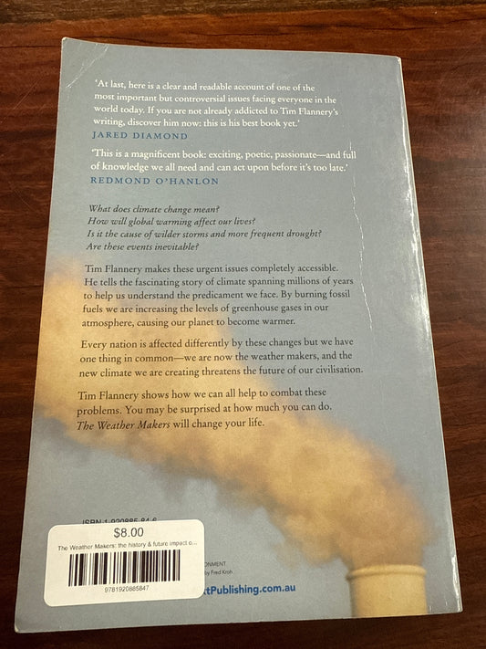Tim Flannery The Weather Makers back cover