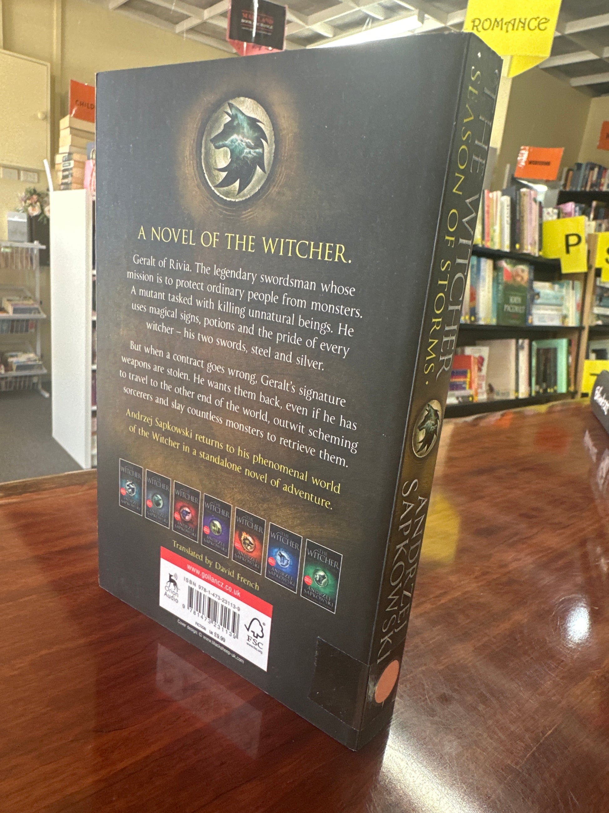 Andrezej Sapkowski The Witcher: Season Of Storms back cover 