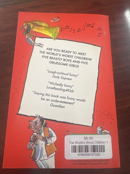 David Walliams The World’s Worst Children 1 back cover image