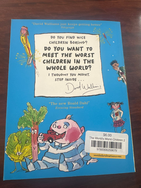 David Walliams The World's Worst Children 2 back cover image