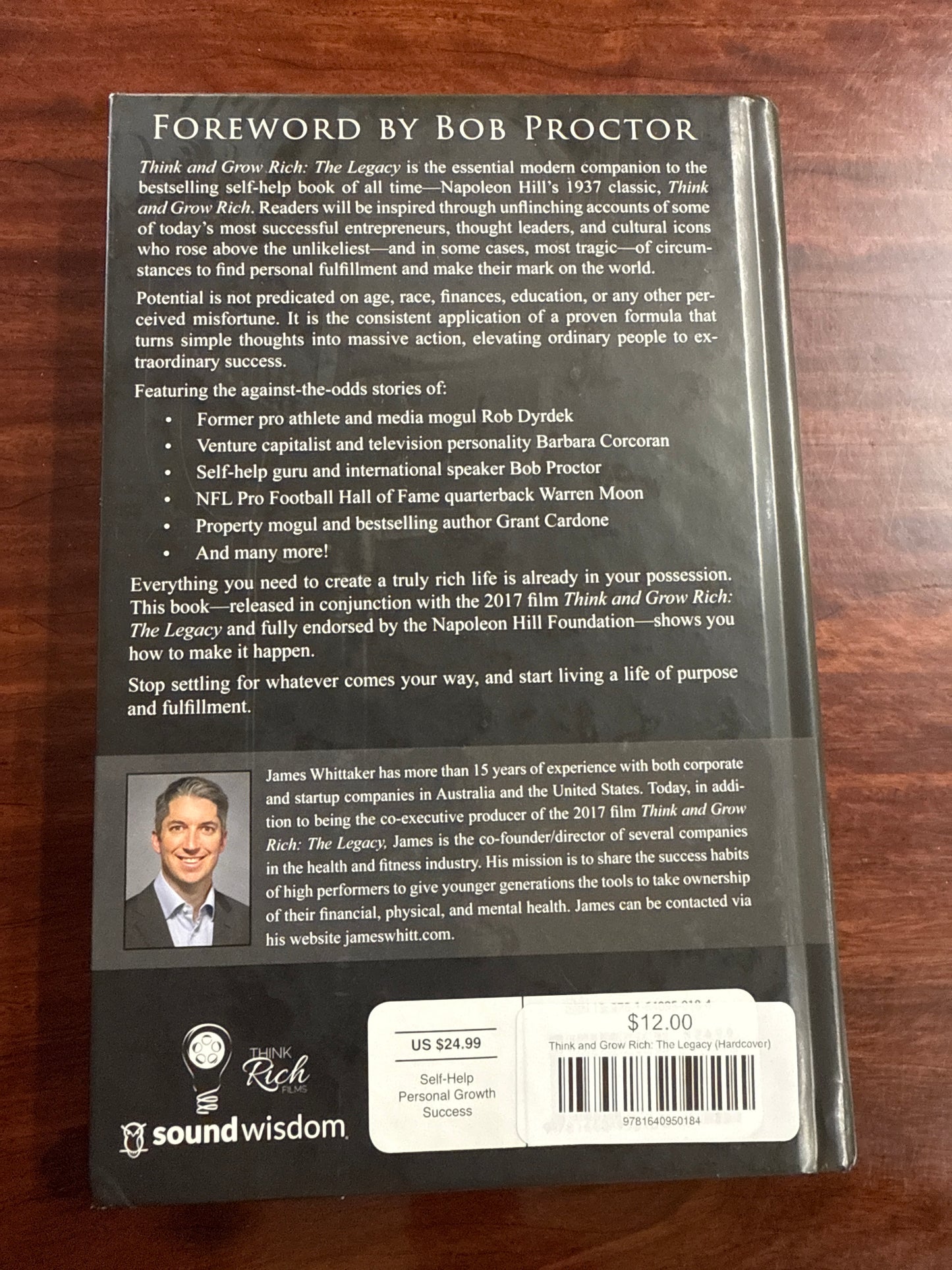 James Whittaker Think Grow Rich Legacy back cover