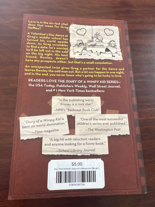 Jeff Kinney The Third Wheel: Diary of a Wimpy Kid back cover image