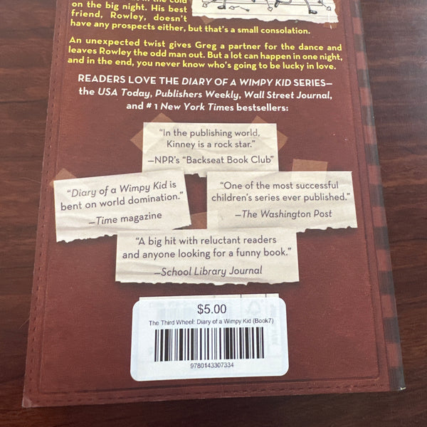 Jeff Kinney The Third Wheel: Diary of a Wimpy Kid back cover image