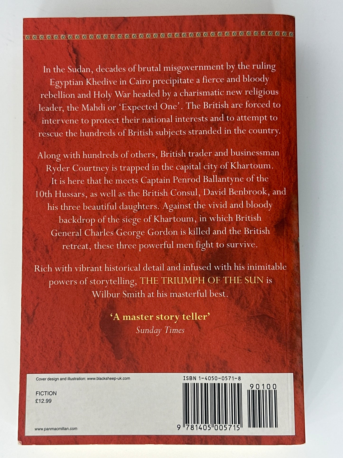 Wilbur Smith The Triumph of the Sun back cover image