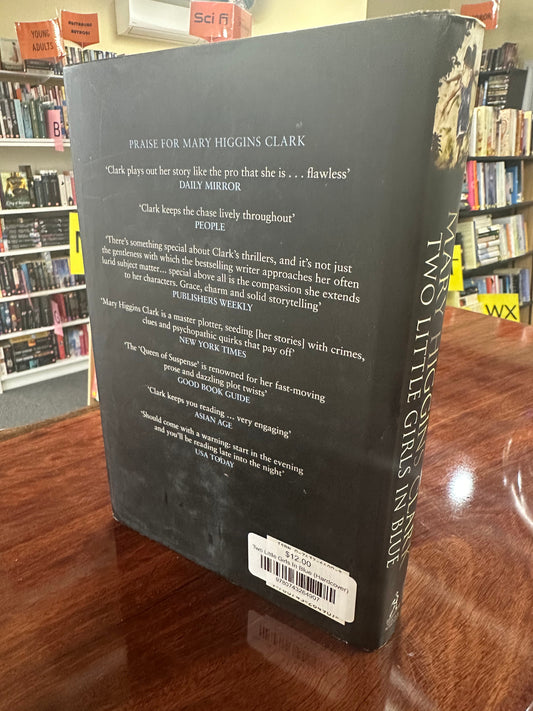 Two Little Girls in Blue Mary Higgins Clark back cover image