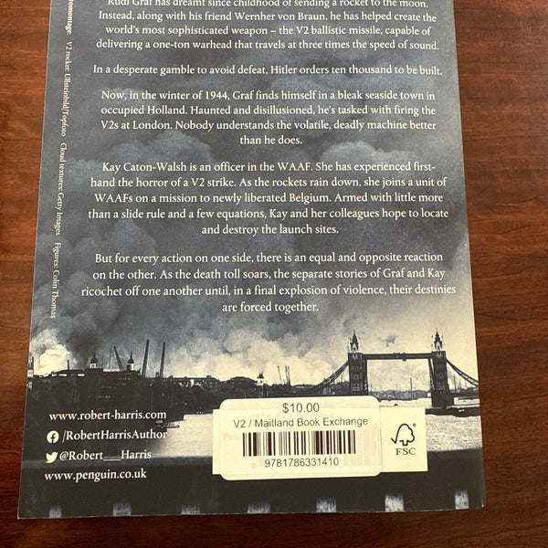 Robert Harris V2 back cover