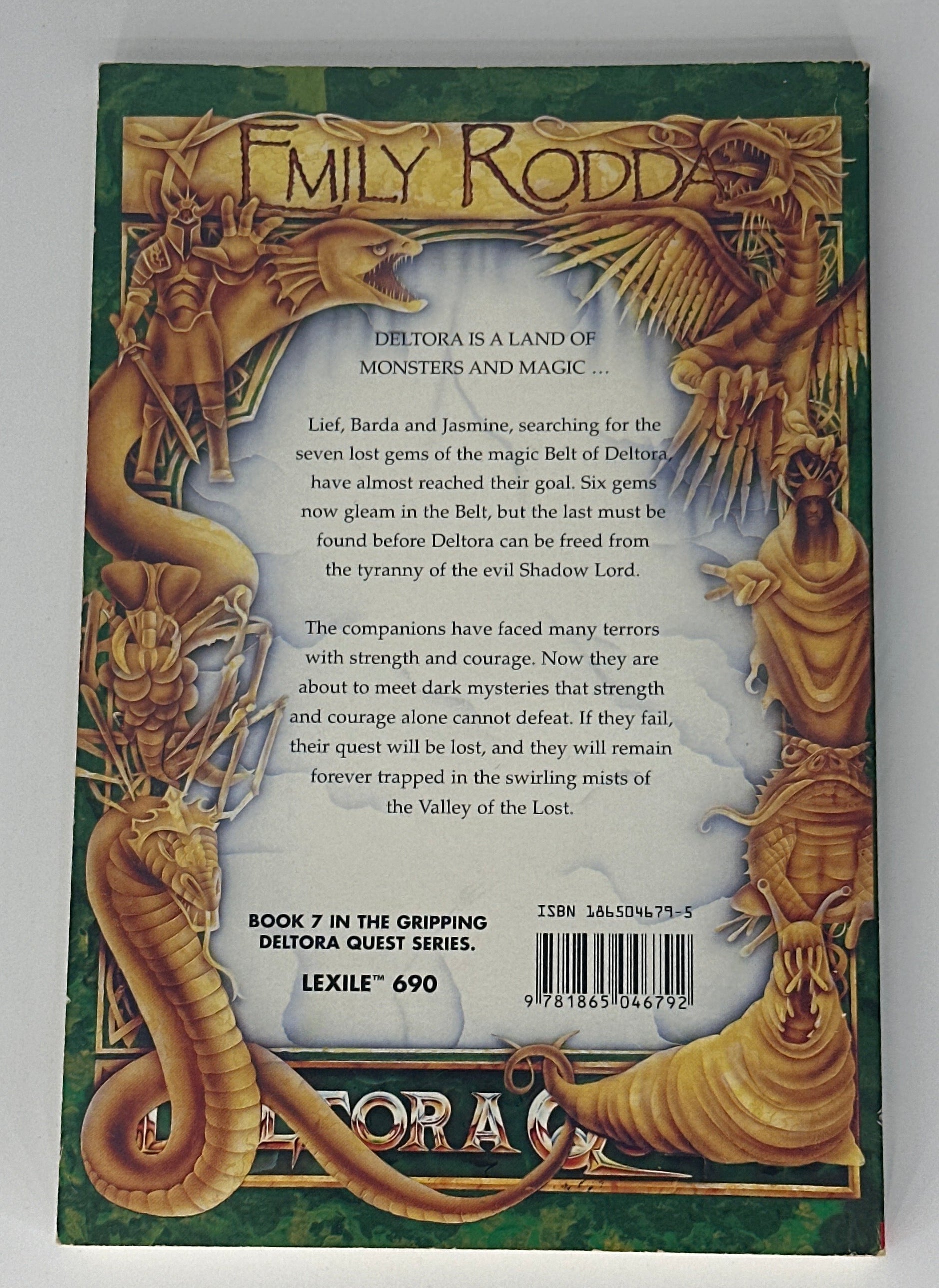 Emily Rodda Deltora Quest The Valley of the Lost back cover image