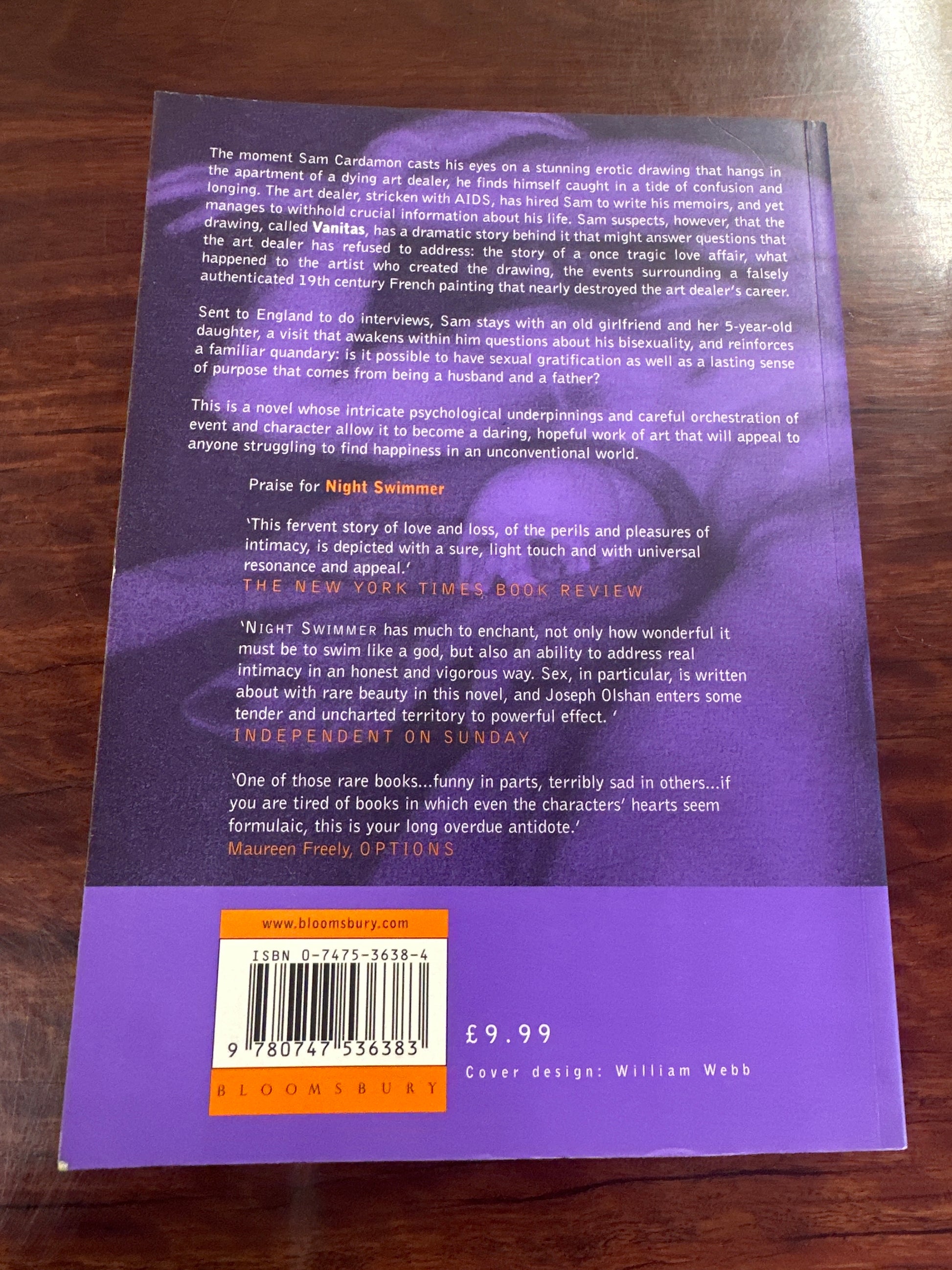 Vanitas by Joseph Olshan back cover