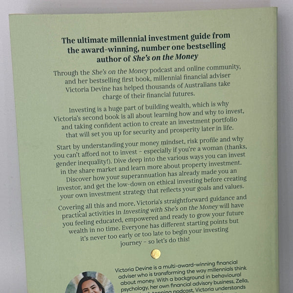 Victoria Devine Investing with She’s on the Money actual back cover used books