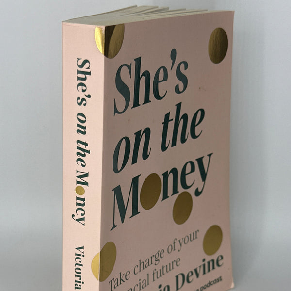 Victoria Devine She's on the Money actual spine used books