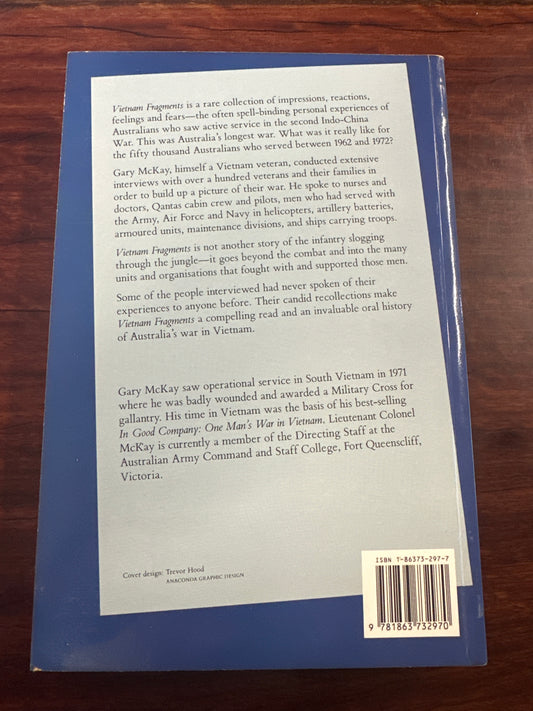 Gary McKay Vietnam fragments back cover