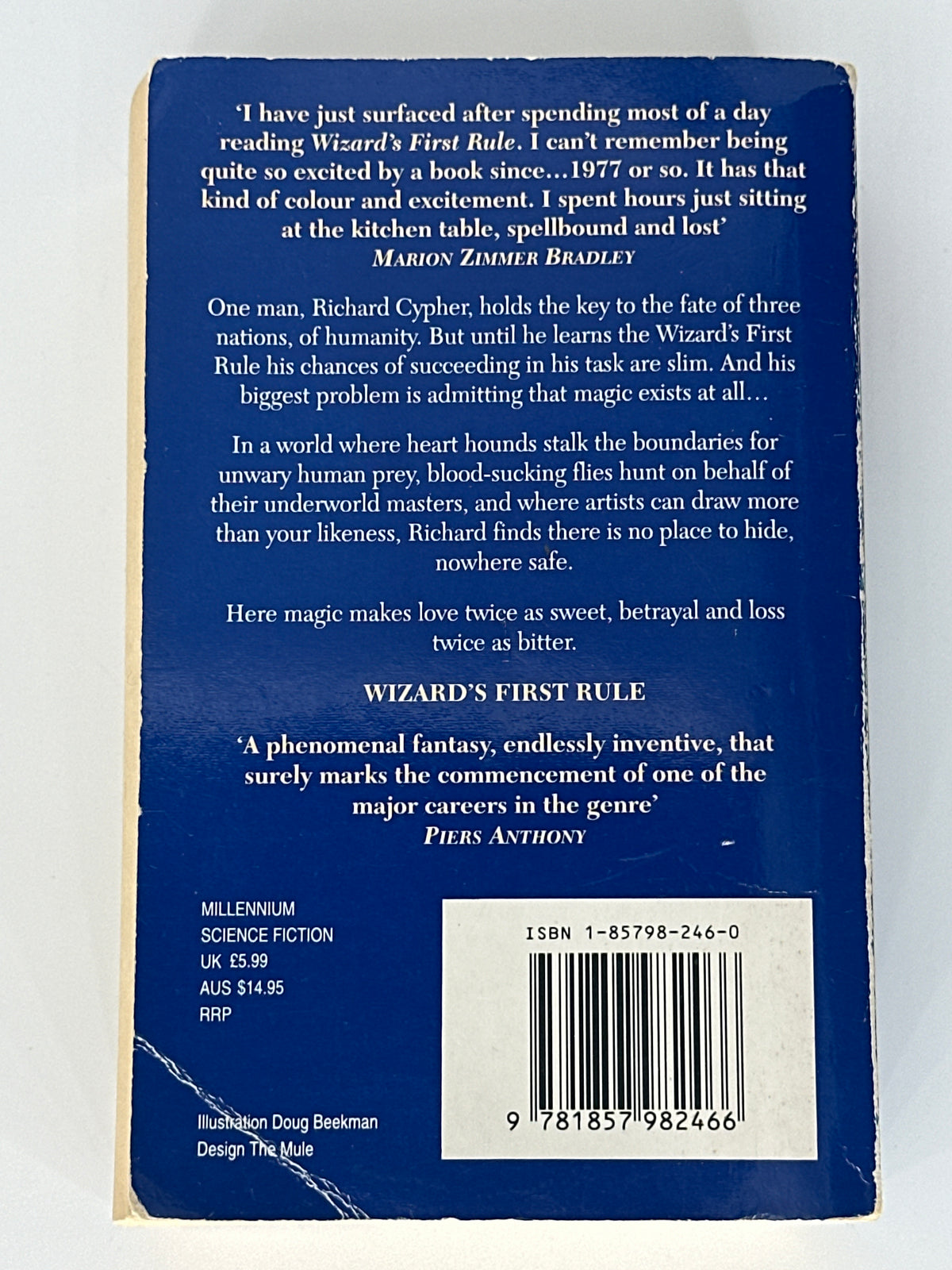 Terry Goodkind Wizard's First Rule back cover image