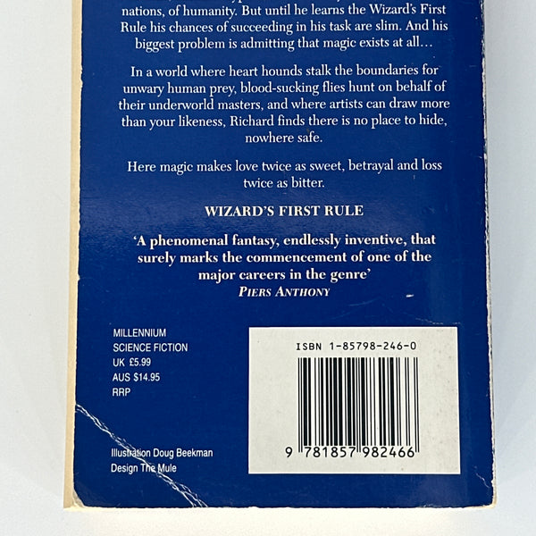 Terry Goodkind Wizard's First Rule back cover image