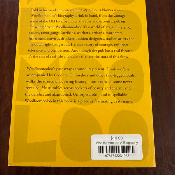 Louis Nowra Woolloomooloo back cover