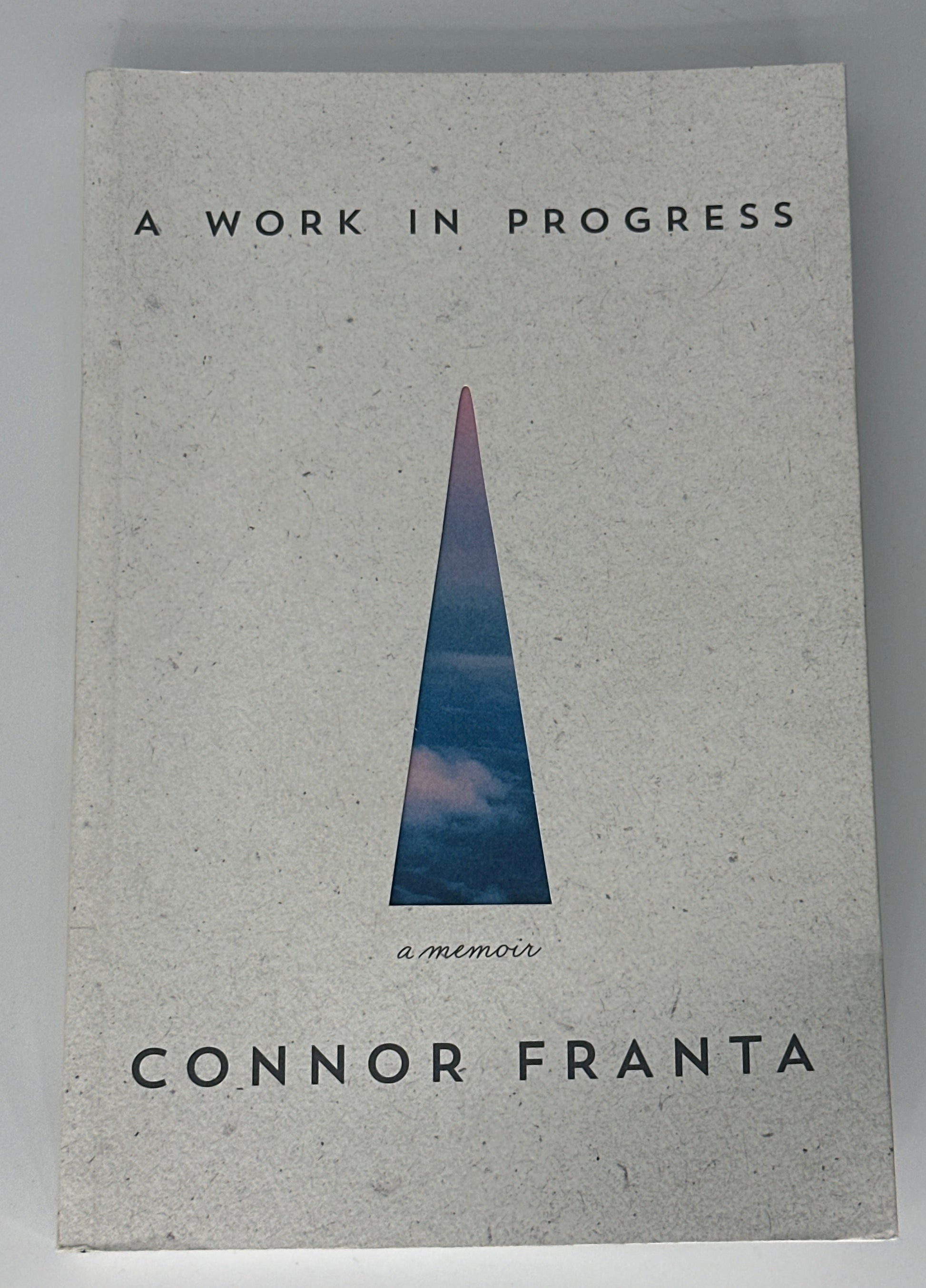 Connor Franta A Work in Progress: A Memoir front cover image