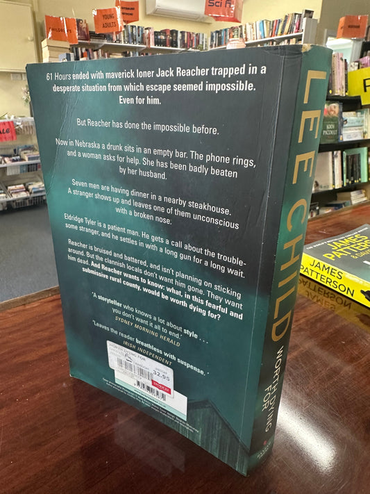 Lee Child Worth Dying For back cover image