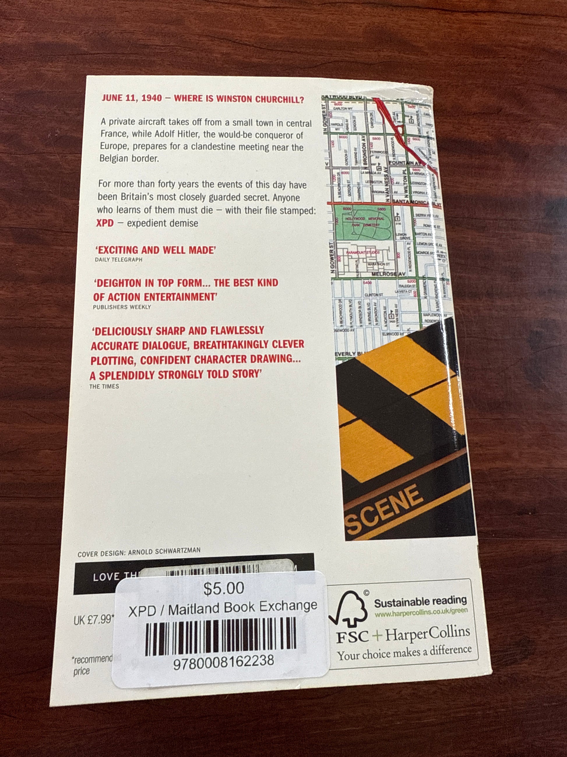 Len Deighton XPD back cover