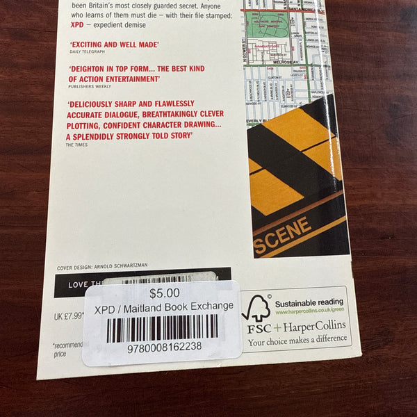 Len Deighton XPD back cover