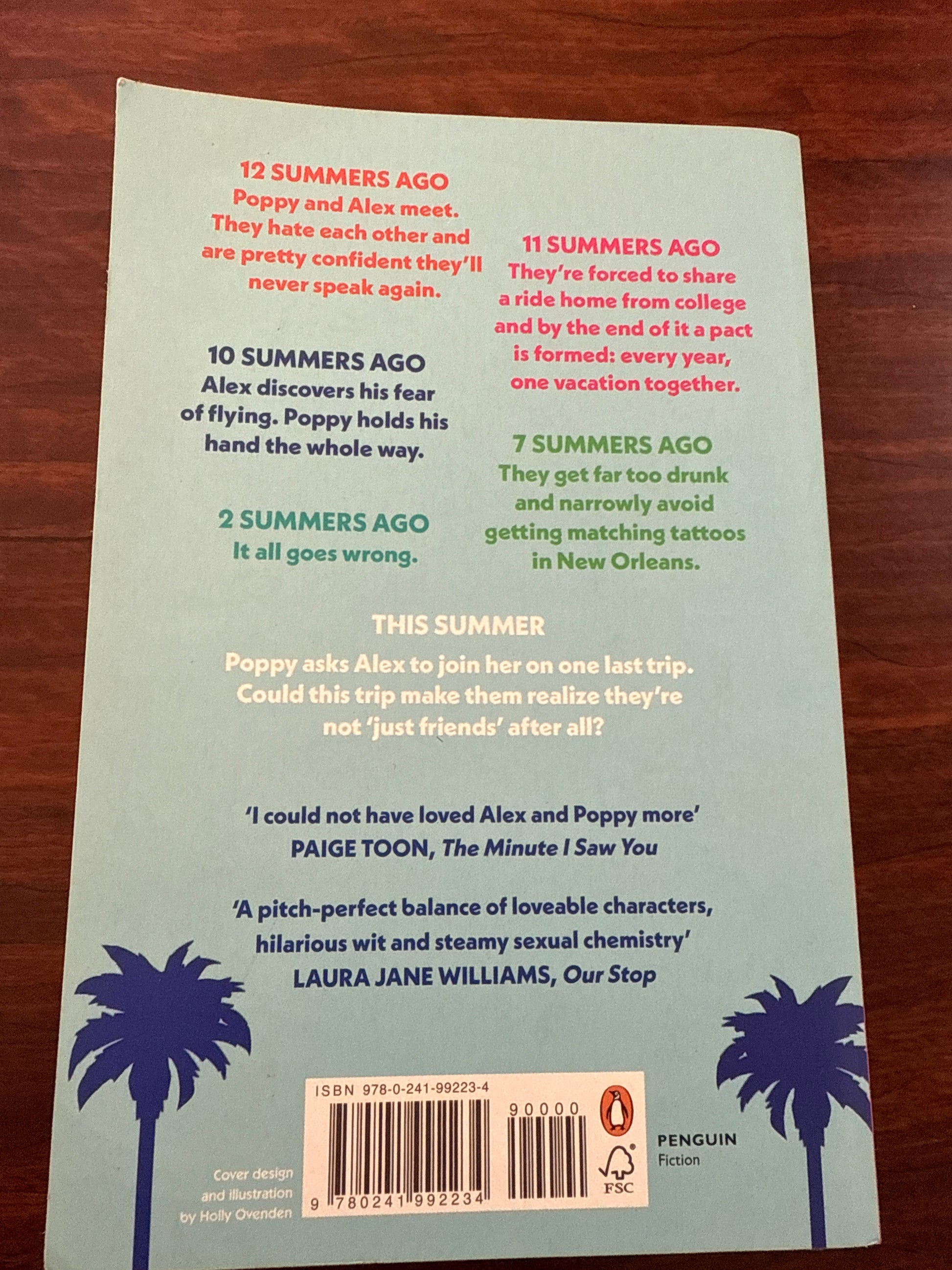 Emily Henry You and Me on Vacation back  cover