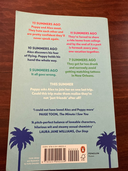 Emily Henry You and Me on Vacation back  cover