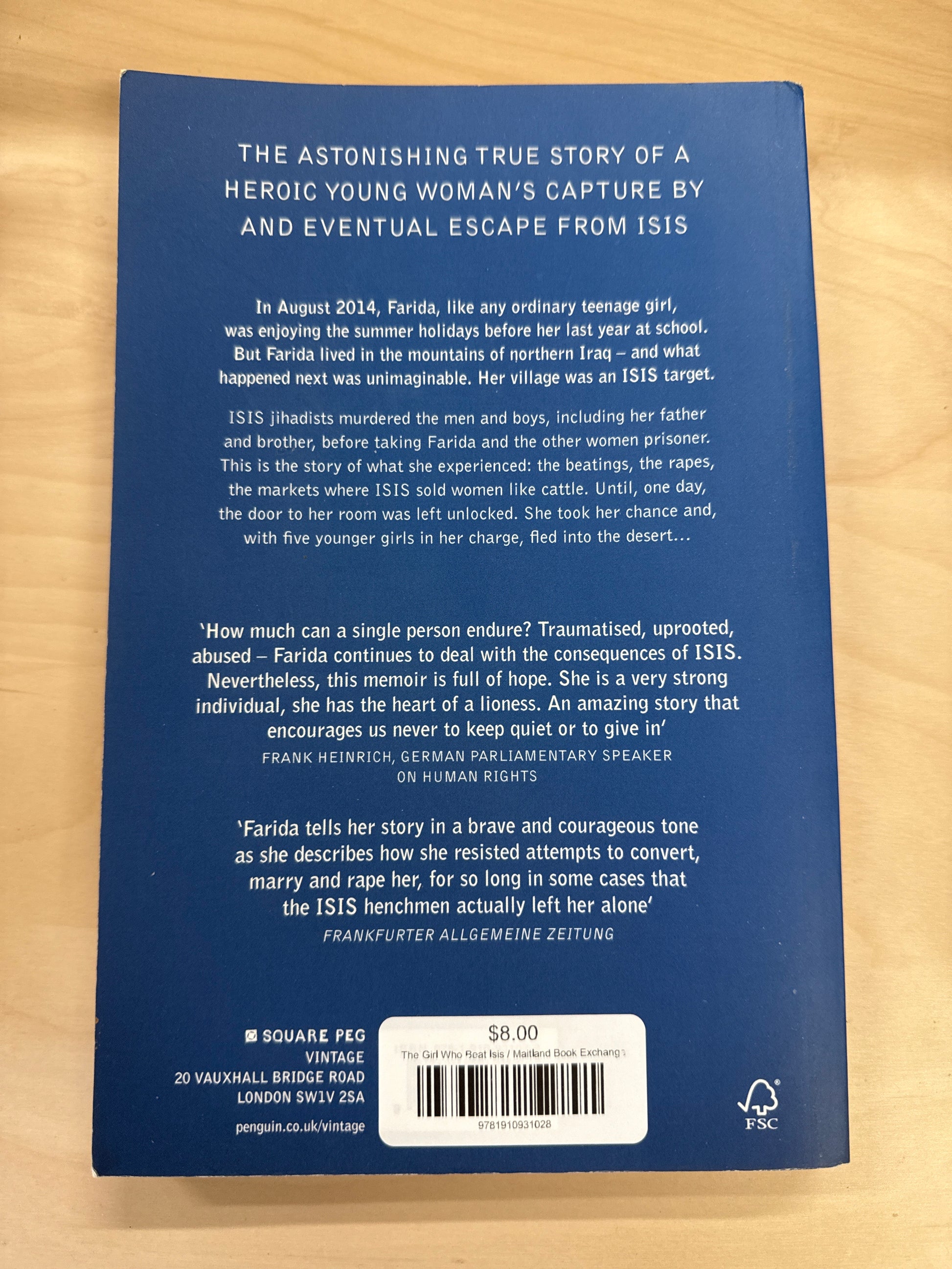 Farida Abbas the girl who beat isis back cover